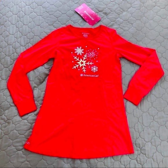 SOLD American Girl NWT Womens Red Holiday Pajama Top - Picture 3 of 10